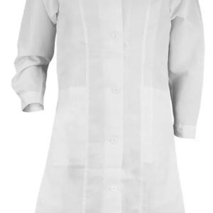 Delantal POPLIN Manga larga blanco