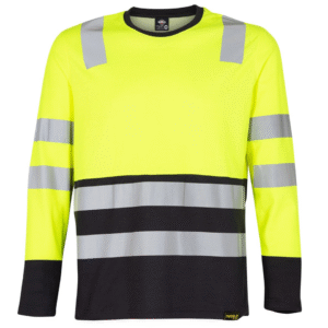 Polera Hibrida Hi-Vis Bi Color Manga Larga Hombre Colores