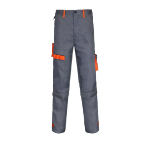 Pantalón Slack Cargo Gabardina Gris/Naranjo
