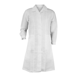 Delantal Activex Poplin Manga larga blanco